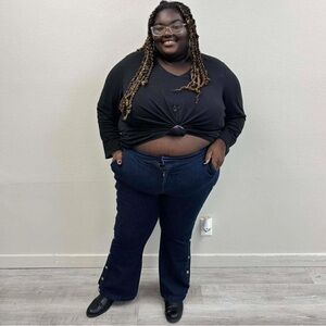 G.I.L.I Dark Wash Flare Jeans - Size 26 Petite